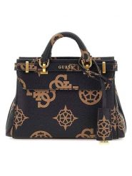 Guess Torebka w kolorze czarnym - 24 x 16 x 7 cm rozmiar: onesize. Czarne torebki klasyczne Guess, z aplikacjami, z materiału, przez ramię, bez dodatków. Za 356.61 zł.