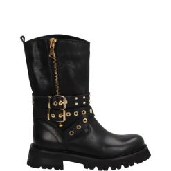 BOTKI DAMSKIE FORTUNA VAC NERO. Botki Venezia, bez wzorów, ze skóry, bez obcasa, bez zapięcia. Za 449.00 zł.