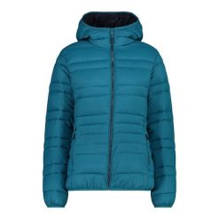 Damska kurtka z kapturem CMP. Niebieskie kurtki CMP, na zimę, xs, bez wzorów, z puchu, eleganckie, z kapturem. Za 404.00 zł.