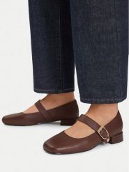U.S. Polo Assn. Baleriny Amelia001-Blk EO-AMELIA001W/GL1 Brązowy. Brązowe baleriny U.S. Polo Assn., bez wzorów, bez obcasa, bez zapięcia. Za 299.99 zł.