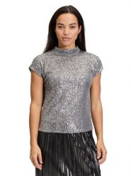 CARTOON Bluzka w kolorze szarym rozmiar: 40. Szare bluzki Cartoon, bez wzorów, bez kołnierzyka, bez ramiączek. Za 104.99 zł.