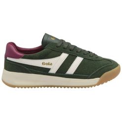 Damskie zamszowe buty sportowe Gola Tornado '88. Białe buty treningowe Gola, bez wzorów, z tkaniny, bez zapięcia. Za 468.50 zł.
