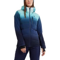 Kurtka narciarska damska Pumila Padded Jacket. Niebieskie kurtki narciarskie FUNDANGO, na zimę, xs, bez wzorów, bez kaptura, narciarskie. W wyprzedaży za 599.00 zł.