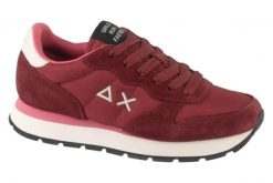 Buty sportowe Sneakersy damskie, Ally Solid. Białe buty treningowe SUN68, bez wzorów, z materiału, przed kostkę, bez zapięcia, trekkingowe. Za 399.99 zł.