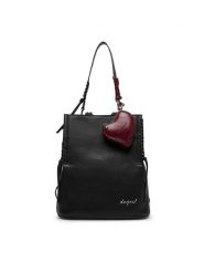 Desigual Plecak Torio 26SAKP21 Czarny. Czarne plecaki Desigual, bez wzorów, ze skóry, bez dodatków. Za 429.99 zł.