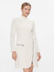 DKNY Sukienka koktajlowa DD3J1430 Écru Regular Fit. Sukienki DKNY, bez wzorów, z syntetyku, wizytowe, bez kołnierzyka, bez ramiączek. Za 409.99 zł.