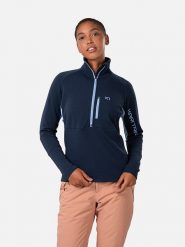 KARI TRAA Koszulka funkcyjna "Emma" w kolorze granatowym rozmiar: L. Niebieskie t-shirty sportowe Kari Traa, l, bez wzorów, bez ramiączek, outdoorowe. Za 211.31 zł.