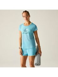 Dare 2b Koszulka sportowa "Serenity" w kolorze turkusowym rozmiar: 34. Niebieskie t-shirty sportowe Dare 2b, s, bez wzorów, z materiału, bez ramiączek, outdoorowe. Za 52.42 zł.