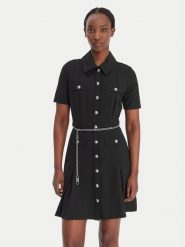 MICHAEL Michael Kors Sukienka koszulowa MR683BX667 Czarny Regular Fit. Czarne sukienki MICHAEL Michael Kors, xs, bez wzorów, z syntetyku, bez kołnierzyka, bez ramiączek, koszulowe. Za 1,099.00 zł.