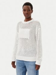 Tommy Jeans Sweter DW0DW20262 Écru Relaxed Fit. Swetry Tommy Jeans, xs, bez wzorów, z jeansu, bez ramiączek. Za 289.99 zł.