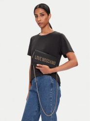 LOVE MOSCHINO Torebka JC4121PP0NKD000A Czarny. Czarne kopertówki Love Moschino, bez wzorów, ze skóry, wizytowe, bez dodatków. Za 409.99 zł.