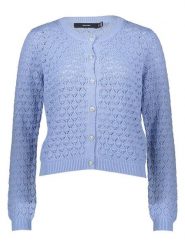 Vero Moda Kardigan "Jaqueline" w kolorze niebieskim rozmiar: XL. Niebieskie swetry Vero Moda, xl, bez wzorów, ze splotem, bez ramiączek. Za 98.95 zł.