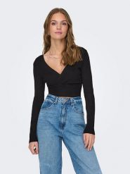 ONLY Sweter w kolorze czarnym rozmiar: L. Czarne swetry ONLY, l, bez wzorów, bez ramiączek. Za 101.47 zł.