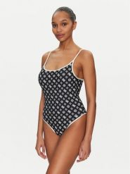 Guess Strój kąpielowy E5GJ29 KCRL2 Czarny. Czarne stroje jednoczęściowe Guess, z aplikacjami, z syntetyku. Za 229.99 zł.