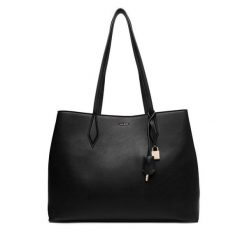 Torebka Aldo. Czarne shopper bag Aldo, bez wzorów, bez dodatków. Za 329.99 zł.