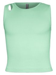 Blue Effect Top w kolorze turkusowym rozmiar: 164. Niebieskie topy Blue Effect, bez wzorów, bez kołnierzyka, bez ramiączek. Za 48.16 zł.