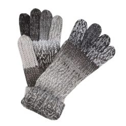 Damskie Rękawiczki Dzianinowe Frosty Gloves VI. Czarne rękawiczki Regatta, bez wzorów, z dzianiny, sportowe. Za 42.99 zł.