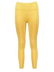 Gymshark Legginsy sportowe "Studio" w kolorze żółtym rozmiar: L. Żółte legginsy Gymshark, l, bez wzorów, z materiału, outdoorowe. Za 74.99 zł.