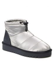 Jenny Fairy Śniegowce WS5918-10 Srebrny. Szare botki Jenny Fairy, bez wzorów, z materiału, bez obcasa, na płaskiej podeszwie, bez zapięcia. Za 139.99 zł.