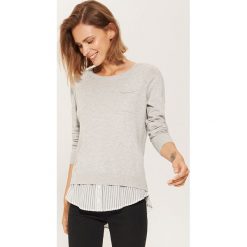 Sweter z koszulą - Jasny szar. Koszule marki House. W wyprzedaży za 29.99 zł.