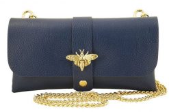 Listonoszka skórzana BARBERINI'S granatowa 958-41. Niebieskie shopper bag Barberinis, bez wzorów, ze skóry, eleganckie, bez dodatków. Za 115.99 zł.