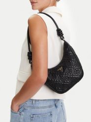 Guess Torebka 175731 Czarny. Czarne torebki klasyczne Guess, z aplikacjami, ze skóry, bez dodatków. Za 289.99 zł.