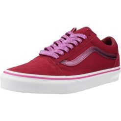 Buty VANS OLD SKOOL MTLC Bordeaux. Czerwone buty trekkingowe Vans, ze skóry, bez zapięcia. Za 405.18 zł.