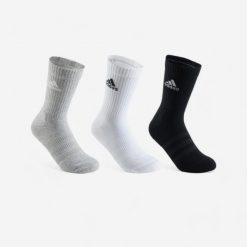 Skarpety sportowe tenis Adidas High 3 pary. Białe skarpetki adidas, bez wzorów, z bawełny. Za 39.99 zł.