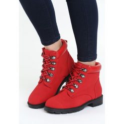Czerwone Traperki Autumn Breaker. Traperki marki Born2be. Za 119.99 zł.