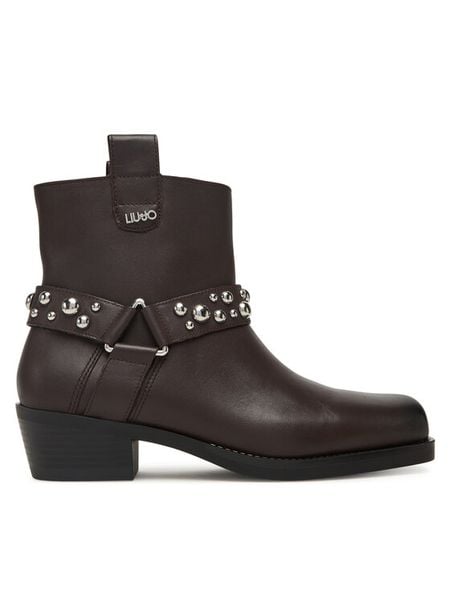 Liu Jo Botki Roxy 01 SF5047 P0102 Brązowy. Brązowe botki Liu Jo, bez wzorów, ze skóry, bez obcasa, na płaskiej podeszwie, bez zapięcia. Za 999.99 zł.