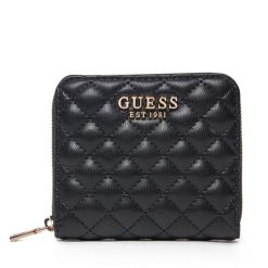 Mały Portfel Damski Guess. Czarne portfele Guess, z aplikacjami. Za 149.99 zł.