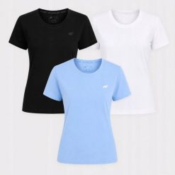 T-SHIRT DAMSKI 4F ZESTAW 3PAK KOSZULKA SPORTOWA KOMPLET L F3308 SS26. T-shirty sportowe 4f, l, bez wzorów, z bawełny, bez ramiączek, na fitness i siłownię. Za 119.97 zł.