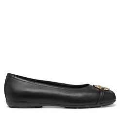 Baleriny Geox. Czarne baleriny Geox, bez wzorów, bez obcasa, bez zapięcia. Za 259.99 zł.