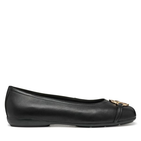 Baleriny Geox. Czarne baleriny Geox, bez wzorów, bez obcasa, bez zapięcia. Za 259.99 zł.