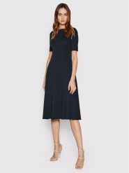Lauren Ralph Lauren Sukienka codzienna 250863913002 Granatowy Regular Fit. Niebieskie sukienki Lauren Ralph Lauren, na co dzień, l, bez wzorów, z bawełny, bez kołnierzyka, bez ramiączek, proste. Za 619.99 zł.