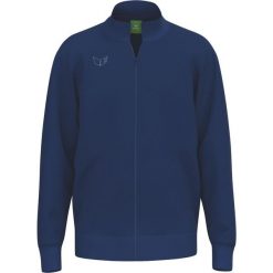Bluza Erima Premia Training. Niebieskie bluzy bez kaptura Erima, m, bez wzorów, z bawełny, bez kaptura. Za 304.50 zł.