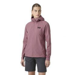 Damska kurtka wodoodporna Helly Hansen Blaze Softshell. Fioletowe kurtki Helly Hansen, bez wzorów, z softshellu, z kapturem. Za 669.00 zł.