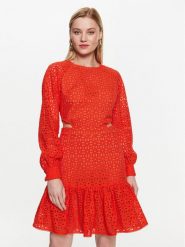 MICHAEL Michael Kors Sukienka codzienna MS381M68BK Pomarańczowy Regular Fit. Brązowe sukienki MICHAEL Michael Kors, na co dzień, m, bez wzorów, z bawełny, bez kołnierzyka, bez ramiączek, proste. Za 1,149.00 zł.