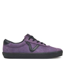 Tenisówki Vans. Fioletowe trampki sportowe Vans, bez wzorów, bez zapięcia, tenisowe. Za 219.99 zł.