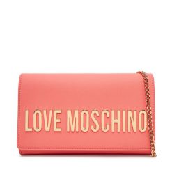 Torebka LOVE MOSCHINO. Pomarańczowe kopertówki Love Moschino, bez wzorów, wizytowe, bez dodatków. Za 389.99 zł.