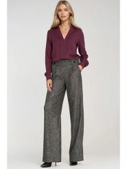 Nife Spodnie w kolorze antracytowym rozmiar: 42. Czarne spodnie materiałowe Nife, bez wzorów, z materiału, z podwyższonym stanem. Za 183.59 zł.