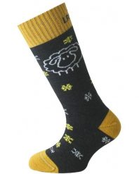 Skarpety merino SJW. Brązowe skarpetki LASTING, bez wzorów, z elastanu. Za 51.00 zł.
