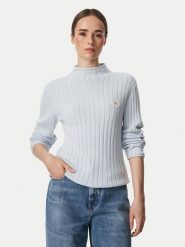Calvin Klein Jeans Sweter LV047H304G Niebieski jasny Regular Fit. Niebieskie swetry Calvin Klein Jeans, s, bez wzorów, z bawełny, bez ramiączek. Za 409.99 zł.