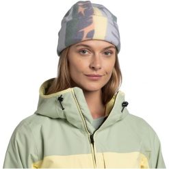 Czapka BUFF POLAR PRINTS BEANIE SIMBO MULTI. Żółte bluzy z polaru Buff, bez wzorów, z polaru, trekkingowe. Za 73.99 zł.