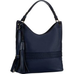 Worek granatowy Eleganci E175-BLEU. Niebieskie torebki klasyczne ELEGANCI, bez wzorów, ze skóry ekologicznej, bez dodatków. Za 109.99 zł.