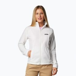 Bluza damska Columbia Benton Springs Full Zip. Białe bluzy Columbia, bez wzorów, bez ramiączek, bez kaptura. Za 179.99 zł.