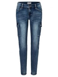 Timezone Dżinsy "Nori" - Slim fit - w kolorze niebieskim rozmiar: W29/L32. Niebieskie jeansy Timezone, l, z aplikacjami. Za 101.47 zł.