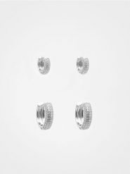 Kolczyki 2 pack - srebrny. Szare kolczyki Reserved, srebrne. W wyprzedaży za 32.99 zł.