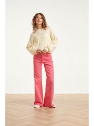 Smashed Lemon Dżinsy - Flared fit - w kolorze różowym rozmiar: XXL. Różowe jeansy Smashed Lemon, xxl, bez wzorów, klasyczne. Za 104.99 zł.