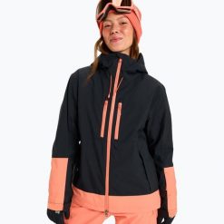 Kurtka snowboardowa damska ROXY Upwards. Czarne kurtki narciarskie Roxy, na zimę, s, bez wzorów, z materiału, bez kaptura, snowboardowy. Za 1,166.75 zł.